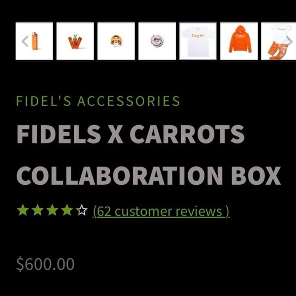 FIDELS X CARROTS Limited Edition of 500 January 2023 Drop Impossible to Find Med - Picture 12 of 15